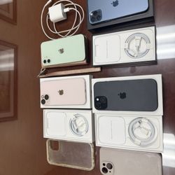 4 iPhones (12, 12 Pro, 13, 15) - All Unlocked - Perfect Condition