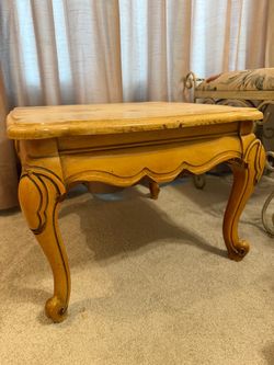 2 French tables marble tops