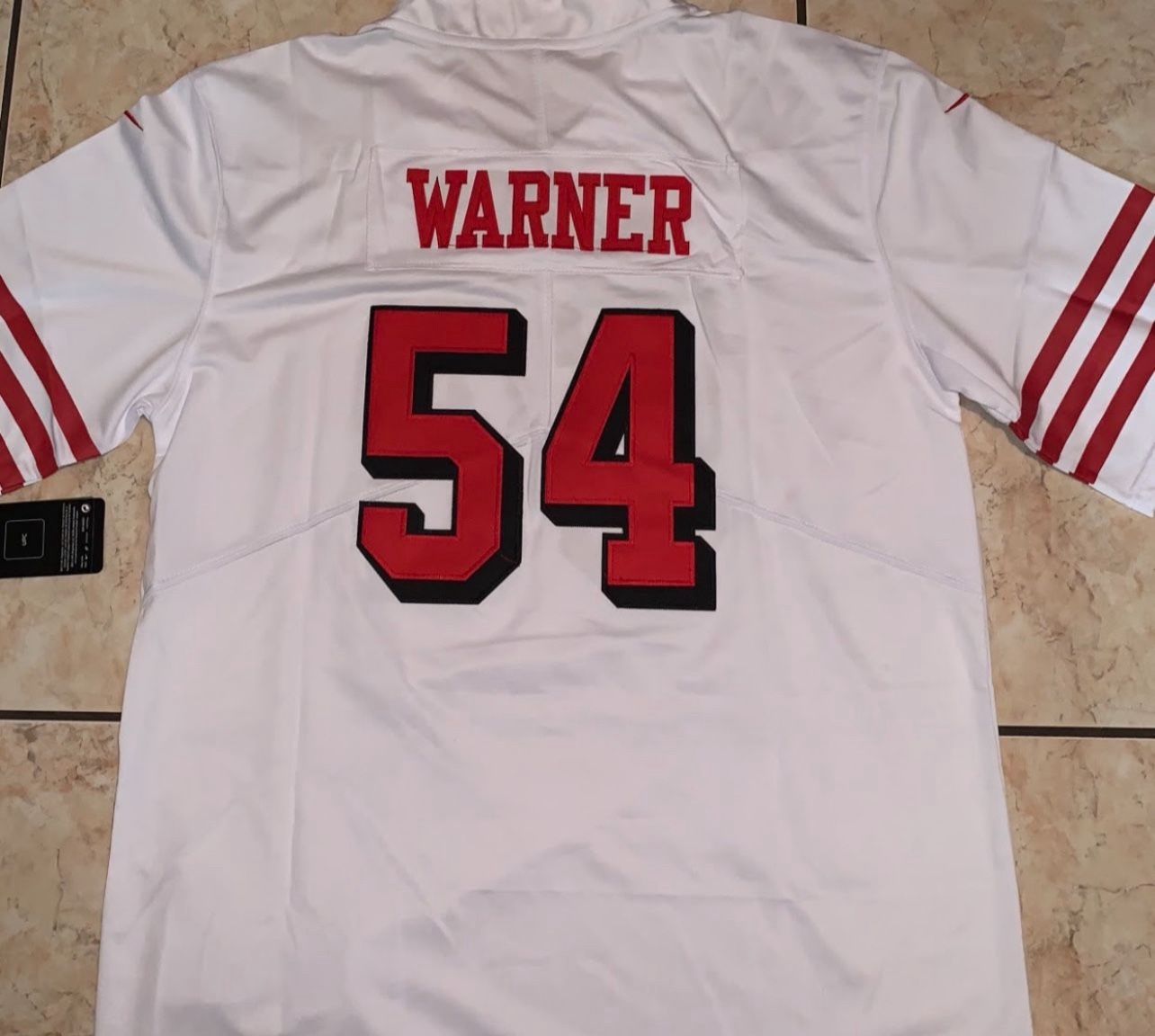 Warner 54 49ers Retro White Jersey 