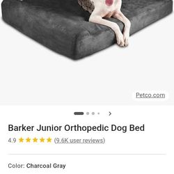 Barker Junior Large Grey Orthopedic Dog Bed