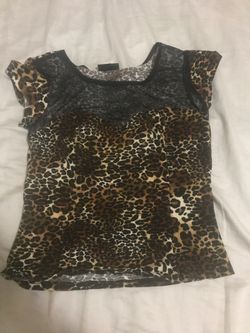 Cheetah print blouse