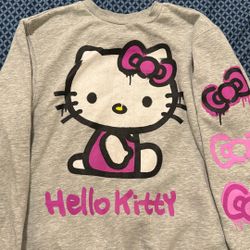 Bioworld Hello Kitty Graffiti Graphic Crewneck Sweatshirt 