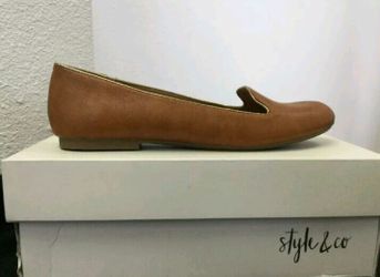 Style & Co Women’s Alysonn2 Coffee Colored Closed Toe Slide Flats Size 7
