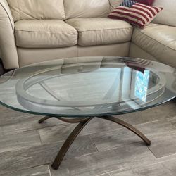 Glass Coffee Table & Side Table