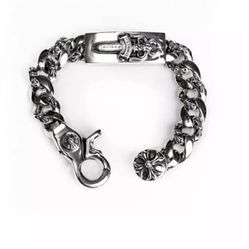 chrome hearts dagger id fancy link clip bracelet 