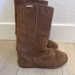 Bearpaw Emma Tall Fur Lined Brown Boots size 9