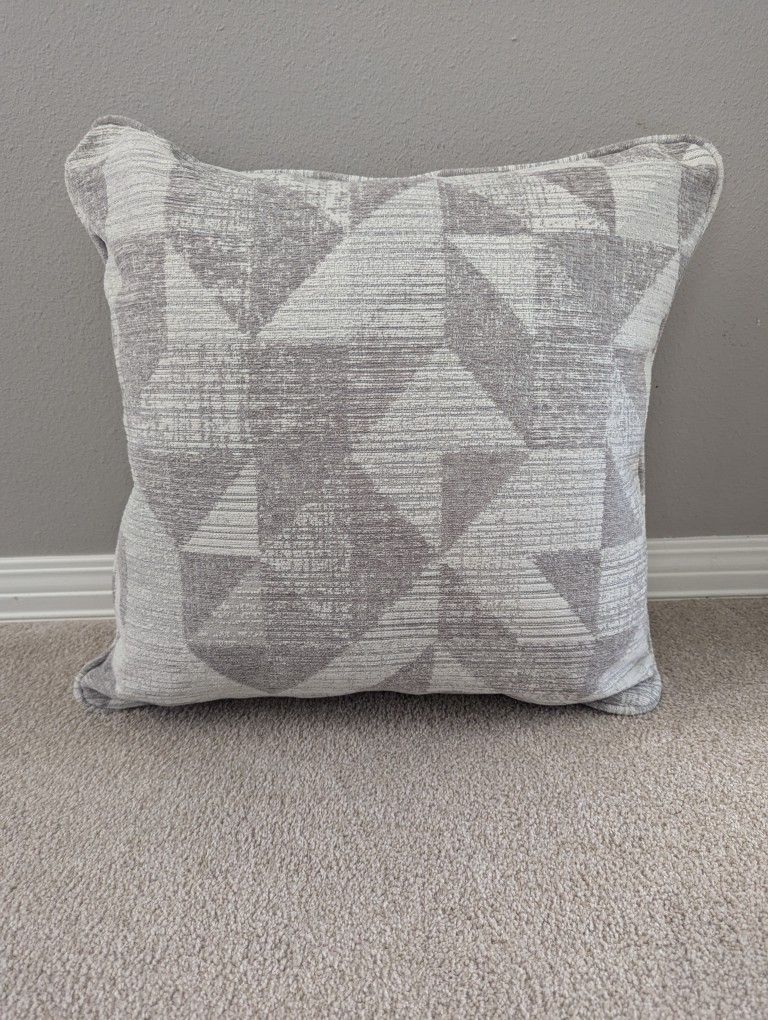 Gray Textured Decorative Pillow