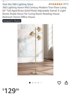 Gold floor lamp