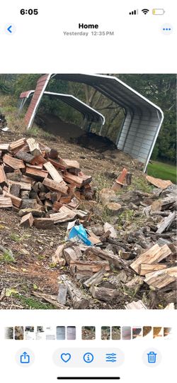 Large Pile of Split Firewood