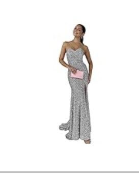 Silver Sequin Prom dress