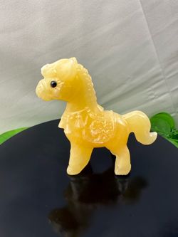 Crystal Yellow Calcite Horse