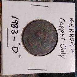 " ERROR".   1983-D.  Quarter 