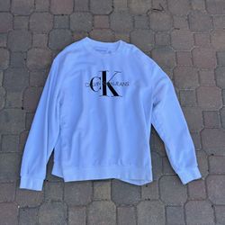 Calvin Klein Classic Monogram Logo Crewneck Fleece Sweatshirt, Men’s Size extra extra large