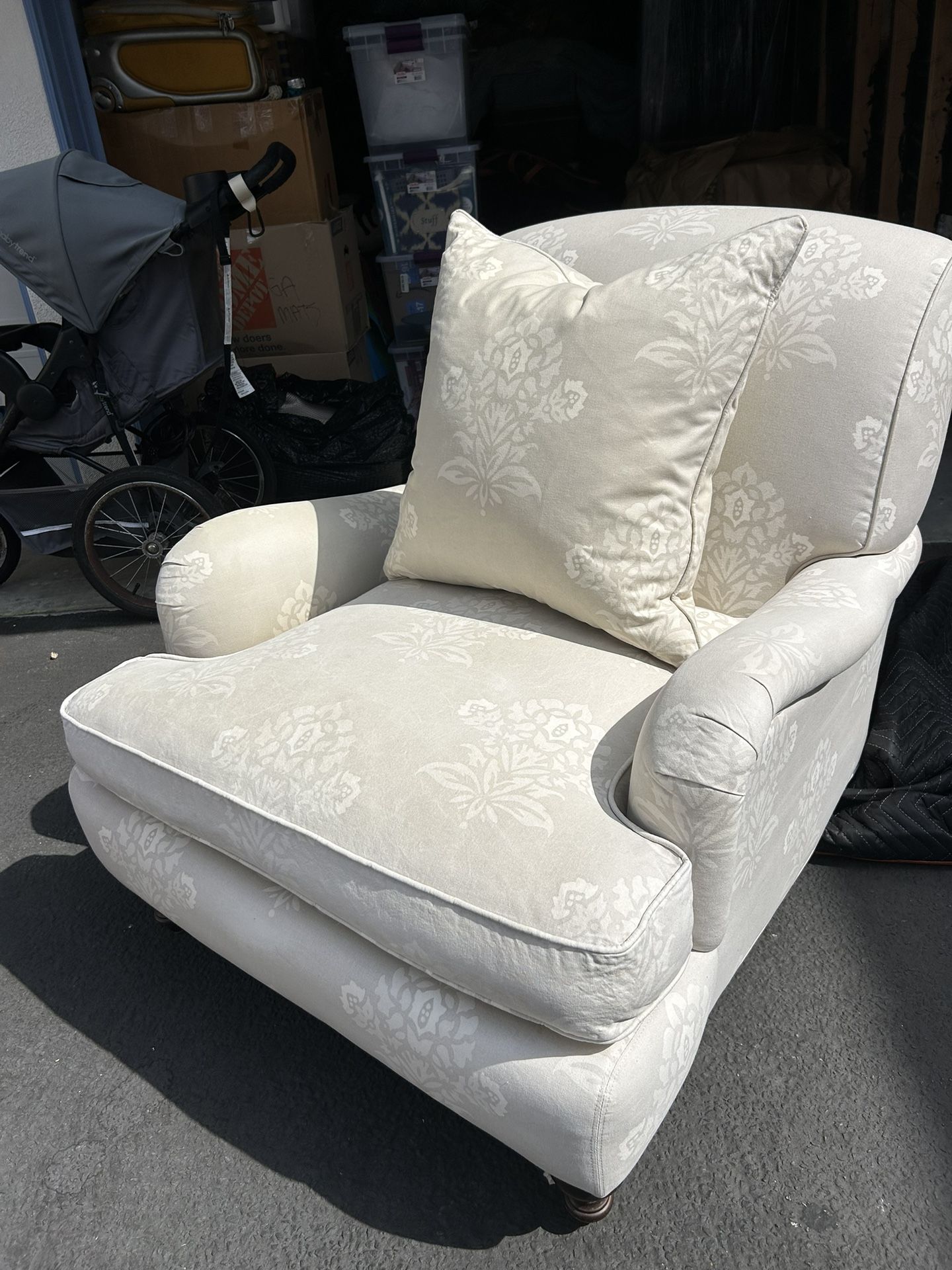 Serena & Lily Roll Arm Deep Seat Oversized Chair