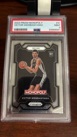 Victor Wembanyama 2023 Prizm Monopoly RC PSA 9