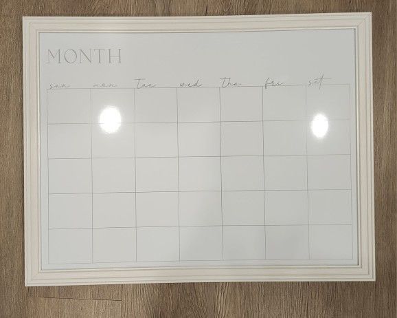 Dry Erase Calendar Board