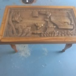 Wood Carver Mahogany Wood Table 