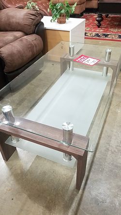 Glass coffee table