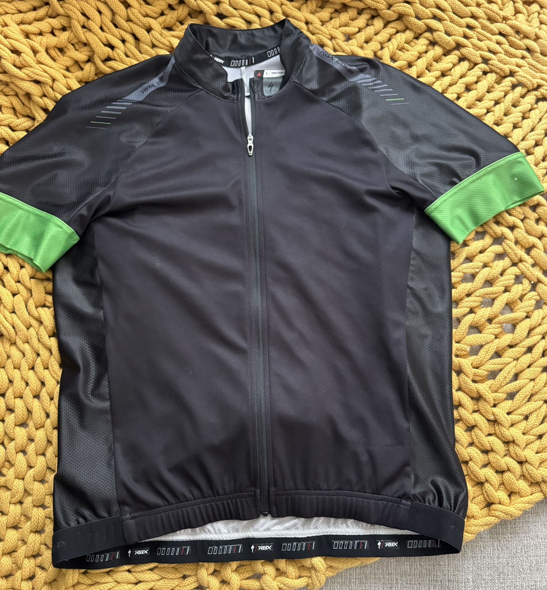 RBX Performance Cycling Jersey/Top, Size: Large (Black /Green)