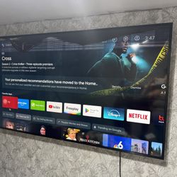 Tv, Mount, And Voice Remote