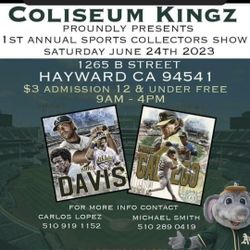 SPORTS CARD SHOW THIS SATURDAY JUNE 24TH IN HAYWARD.warriors/49ers/raiders