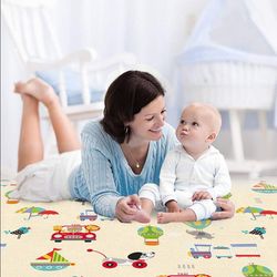 Non-toxic Foldable Baby Play Mat Double-sided Patterned Children's