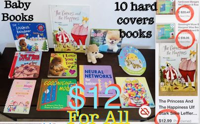 $12 For All Baby Books Hard cover total of 10 and Boo Puppy 🐶 Plushy