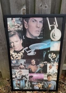 1976 Framed Star Trek Collage Poster