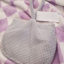 Silver Jessica McClintock Bag / New With Tags