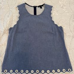J.Crew Sleeveless Chambray Top-8