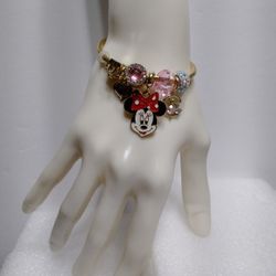 18k Oro Laminado Brazalete Estilo Pandora Unitalla