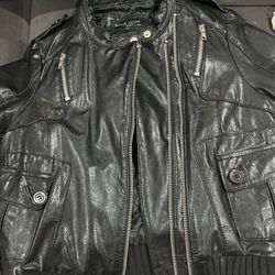 Black Rivet Leather Jacket 