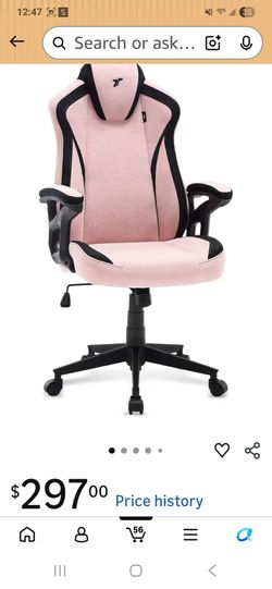 BRAND NEW-UNUSED-UNOPENED**Duo V4 Pink Gaming Chair w/Wearable Cat EarsErgonomic Home Office Computer Desk Chair, Breathable Air Threads Fabric & Faux