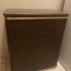 Faux leather stool with storage - L19.5*W12*H22