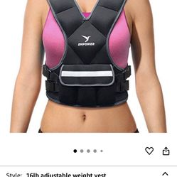 Empower Weighted Walking Vest for Women – Strengthen Muscles, Boost Bone Health, and Burn More Calories (fixed 8lbs, adjustable 4-10lbs or 10-16lbs)
