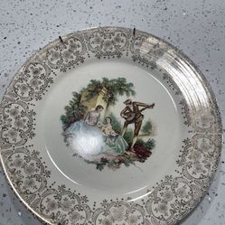 Antique Limoges Decorate Porcelain Plate 