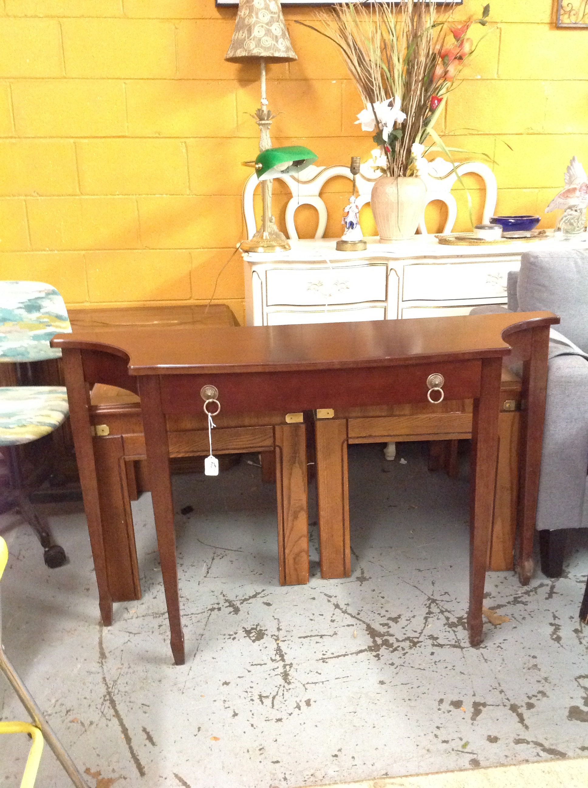 Vintage Bombay Comany Console Table w/Drawer For Sale