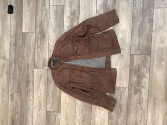Lucky Brand brown leather jacket. Size Medium