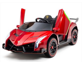 2WD / AWD Kids Premium Lamborghini Veneno Ride On Car with Remote Control - Red