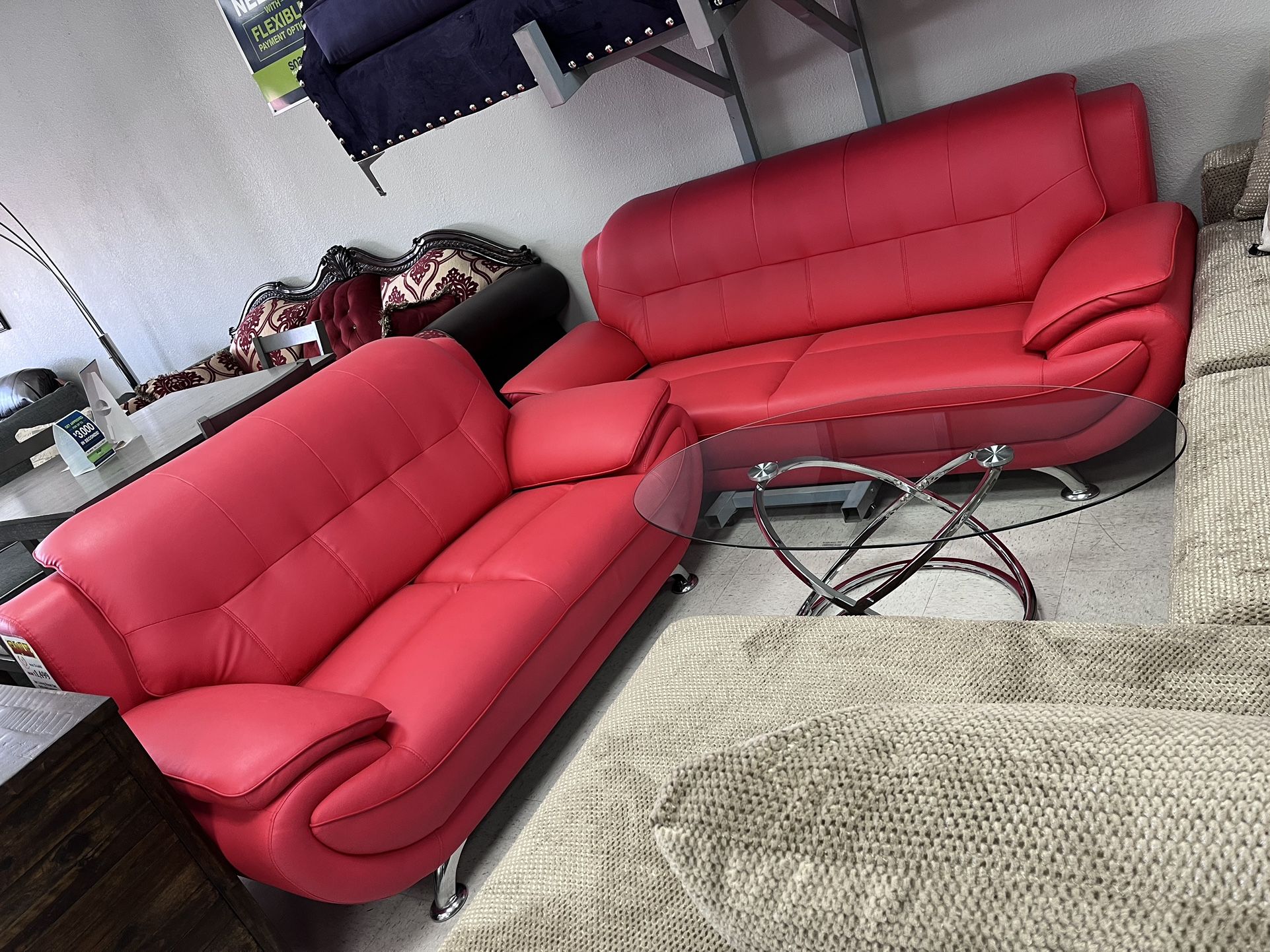 2pc Living Room Set ❤️ Red Color 