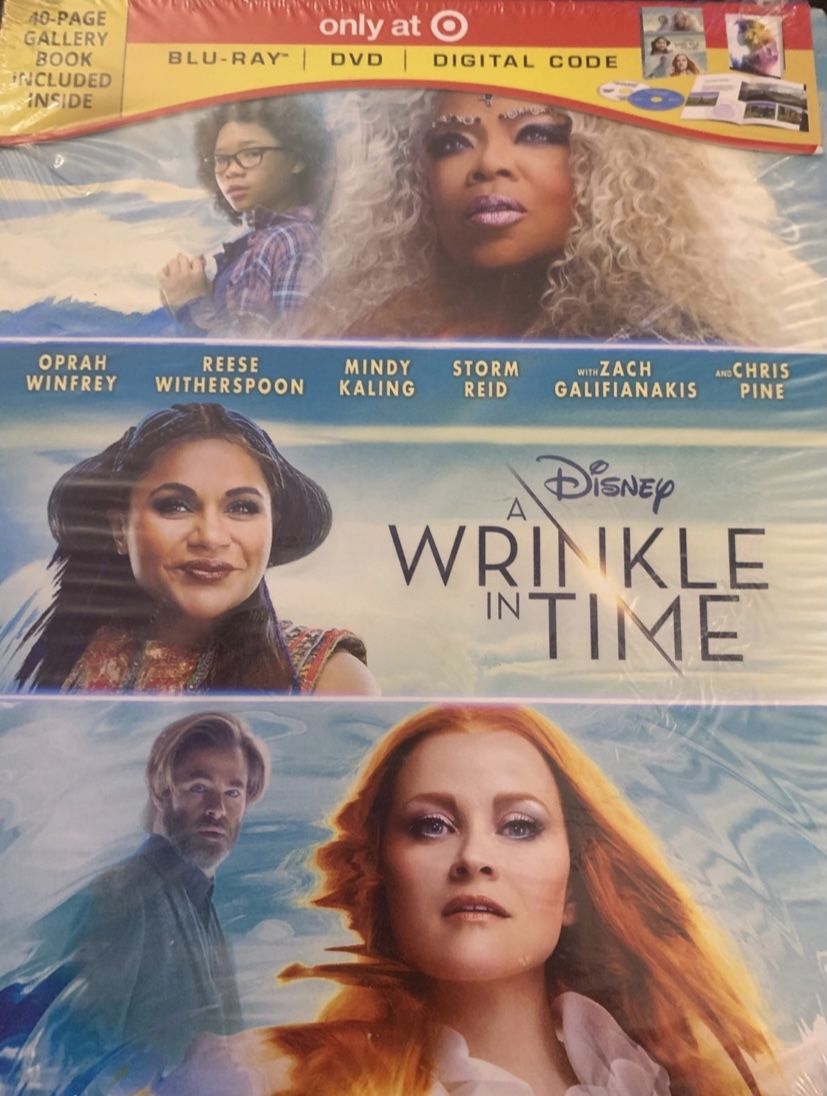 Disney’s A WRINKLE IN TIME TARGET Edition (Blu-Ray + DVD + Digital-2018) NEW!