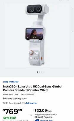 Insta360 Luna Ultra 8K Dual-Lens Gimbal Camera