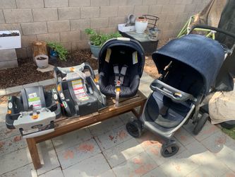Bravo Chicco Stroller with car seat and 2 bases