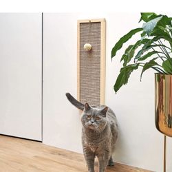 Wow.Wood Wall Mounted sisal Scratching Post Natural Carpet cat Scratcher Durable Slim Scratch pad Wall Mount Board for Cats