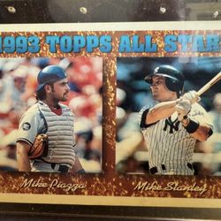 1994 Topps Baseball All Star Catchers-Mike Piazza #391 Set Break NM-MT