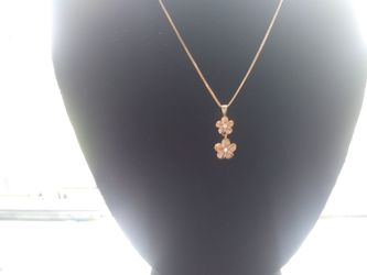 925 solid silver bling foral pendant