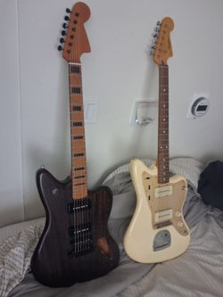 Chinese J mascis Jazzmaster and a USA Fender walnut  jazzmaster partscaster....$650