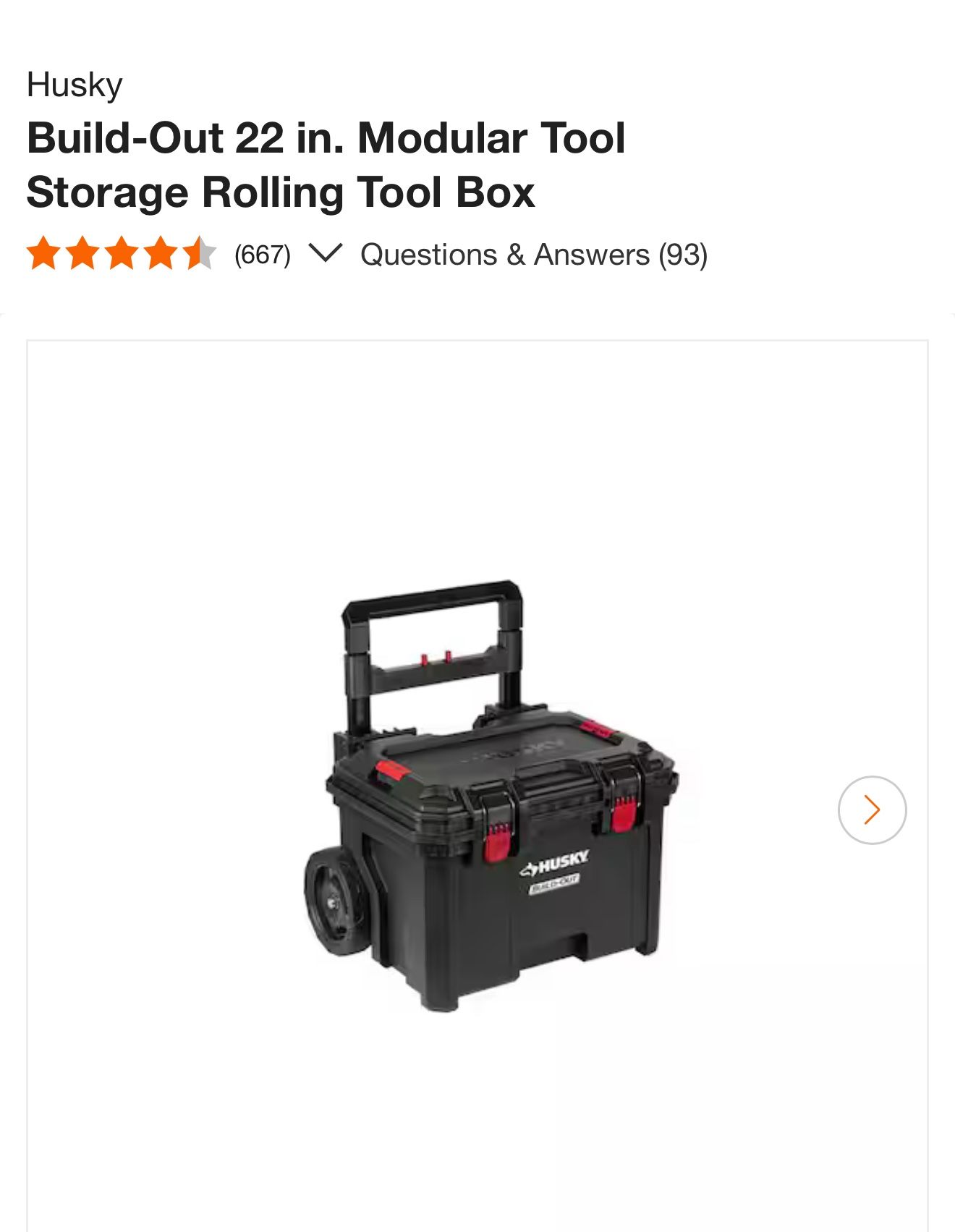 Husky Build-Out 22 in. Modular Tool Storage Rolling Tool Box With 2 Large Build Out Toll Boxes