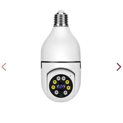 Light Bulb Camera - Indoor Camera With Motion Detection, WiFi Camera, Live-Stream & Recording - 360 Camera, 2 Way Audio, Indoor Security Camera, Pet C