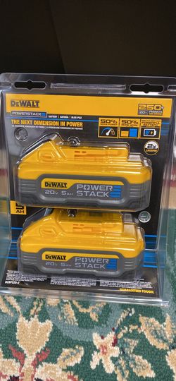 Dewalt   Power Stack.  2  X  5 AH  Battery Set 